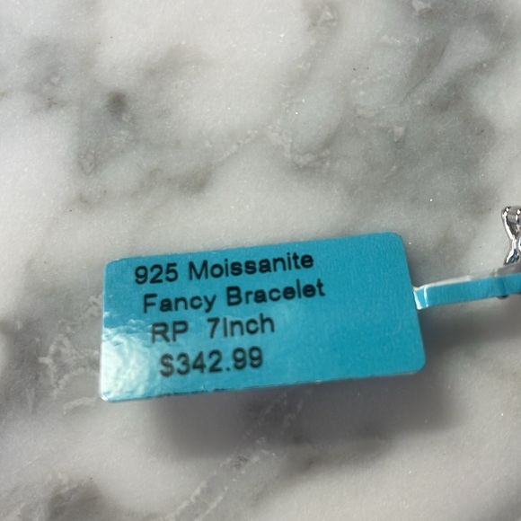 Moissanite 925 sterling silver bracelet 7” - Picture 10 of 10